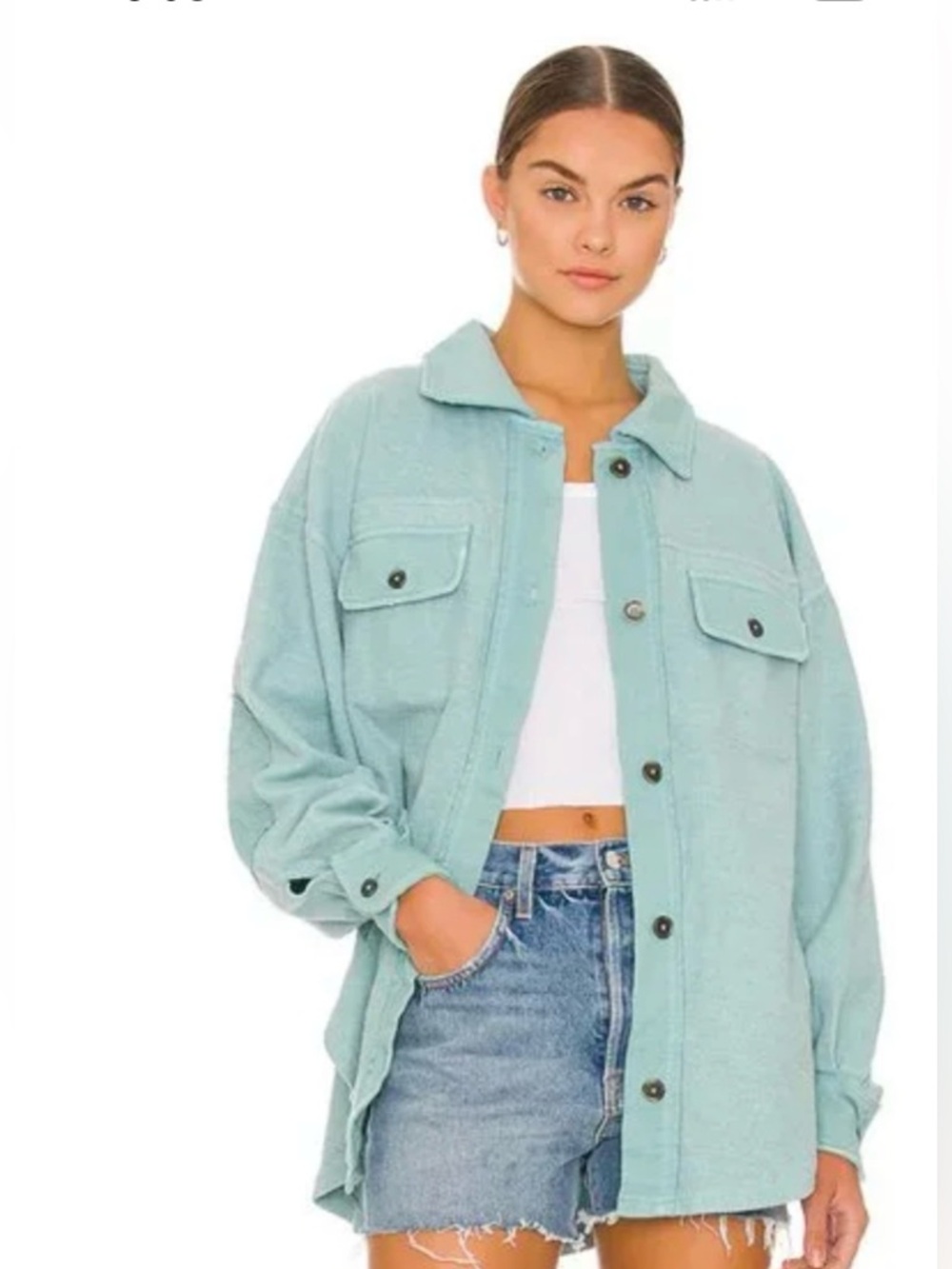 Free People Ruby Shacket in colour Mountain Jubilee